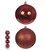 BOLA NATAL EM TUBO MISTA C/4 UND (VERMELHO) 10cm (FLORARTE) Vol. 30 - Imagem 1