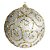 Bola Natalina Prata Arabesco 8cm C/3 - Imagem 1
