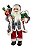 PAPAI NOEL XADREZ EM PE 45CM - Imagem 1