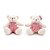 URSO PELUCIA XADREZ SORT VRM/BCO 25CM () C/1 UN - Imagem 1
