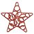 ENFEITE NATAL ESTRELA 3D PENDURAR C/GLITTER (VERMELHO) 20cm (FLORARTE) Vol. 35 - Imagem 1