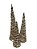NATAL ARVORE CONE DECORATIVA C/2 (CHAMPANHE BRANCO) 60cm (FLORARTE) Vol. 5 - Imagem 1