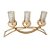 CANDELABRO DOURADO x3 22cm - Imagem 1