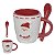 NATAL VASO PAPAI NOEL (VERMELHO BRANCO) 8,5X6,5X6,5cm (FLORARTE) Vol. 7 - Imagem 1