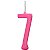 Vela Parabéns Pink Número 7 - Imagem 1