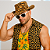 Chapéu Cowboy Aveludado Estampa de Tigre - 1 unidade - Imagem 1