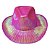 CHAPEU COWGIRL CURVADO FURTACOR ROSA 01 UNIDADE - Imagem 2