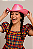 CHAPEU COWGIRL CURVADO FURTACOR ROSA 01 UNIDADE - Imagem 1