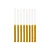 VELA PALITO METADE GLITTER C/6 DOURADO - Imagem 1