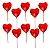 Coração Vermelho com Haste – 25 cm – 1 unidade - Imagem 1