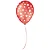 Balão de Festa Decorado – 9” (23 cm) – Corações Vermelho Quente – 25 unidades São Roque - Imagem 3