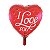 Balão Metalizado Coração I Love You -  18” (43x43 cm) Vazio - Imagem 1