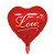 Balão Metalizado Coração “Love” Vermelho – 43x52cm – 1 Unidade - Imagem 1