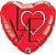 Balão Metalizado Coração Love Vermelho 18" – Qualatex – 1 Unidade - Imagem 1