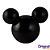 CABEÇA MOUSE DECORATIVA PRETO - Imagem 1