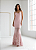Vestido Longo Sereia Rose em Crepe e Tule - Imagem 1
