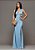 Vestido Longo em Cetim Azul Claro Juliana - Imagem 1