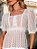 Vestido Midi Tule Poá Off-White Carla - Imagem 9