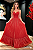 Vestido Longo Vermelho Coral em Lurex Splendore - Imagem 1