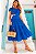 Vestido Midi de Laise Azul Royal - Imagem 1