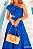 Vestido Midi de Laise Azul Royal - Imagem 2