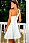 Vestido Branco Curto com Aplicação de Flores Buquê - Imagem 3