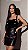 Vestido Curto Couro e Veludo Preto Lauane - Cloude - Imagem 1