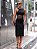 Vestido Midi Preto em Crepe Vogue - Imagem 1