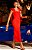 Vestido Midi de Crepe Stella Vermelho - Imagem 1