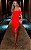 Vestido Midi de Crepe Tess Vermelho - Imagem 1