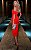 Vestido Midi de Crepe Tess Vermelho - Imagem 3