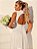 Vestido Midi de Crepe Acetinado Off-White Wife-To-Be - Imagem 3