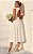 Vestido Midi de Crepe Acetinado Off-White Wife-To-Be - Imagem 2