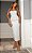 Vestido Midi Peplum Com Bordados Em Pedraria Perolada e Cinto Revestido To Marry Off-White - Imagem 1