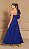 Vestido Longuete Azul Royal um Ombro com Laço Maiale - Imagem 4