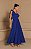 Vestido Longuete Azul Royal um Ombro com Laço Maiale - Imagem 1