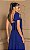 Vestido Longuete Azul Royal um Ombro com Laço Maiale - Imagem 5