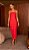 Vestido Midi de Crepe Bordado Vermelho Samy - Imagem 2