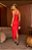 Vestido Midi de Crepe Bordado Vermelho Samy - Imagem 5