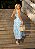 Vestido Midi de Laise Azul e Off-White Carolina - Imagem 5
