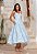 Vestido Midi de Laise Azul e Off-White Carolina - Imagem 1