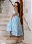 Vestido Midi de Laise Azul e Off-White Carolina - Imagem 2