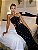Vestido Midi em Crepe Preto Bordado Scarlet - Imagem 2
