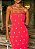 Vestido Midi Vermelho Em Crepe Alfaiataria Goiaba Sany - Imagem 2
