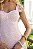 Vestido Midi de Tule Rosa Claro Bordado Com Micro Flores Aurora - Imagem 2