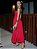 Vestido Midi Vermelho de Crepe Flora - Imagem 3