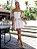 Vestido Curto Off-white Com Estampa Floral Karen - Imagem 1