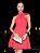 Vestido Curto Vermelho de Crepe Suzana - Imagem 1