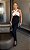 Vestido Midi Preto e Branco Sabrina - Imagem 1