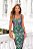 Vestido Midi de Crepe Estampado Jade Verde - Imagem 4
